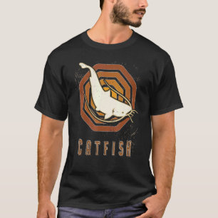 T-shirt Poisson-chat Vintage Rétro Classique Amour des Ani