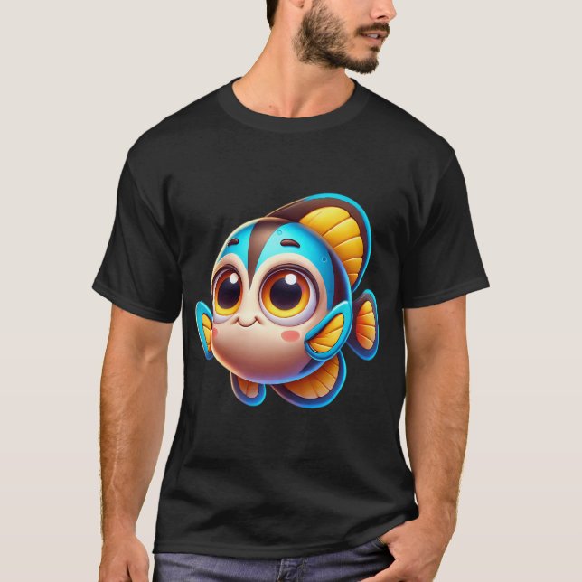T-shirt Poisson-chauve-souris adorable (Devant)