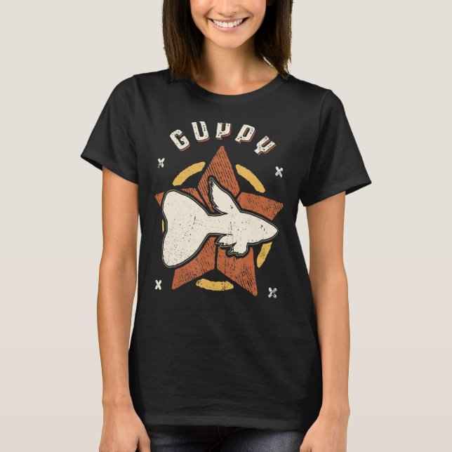 T-shirt Poisson Chiot Vintage Retro Classic Animal (Devant)