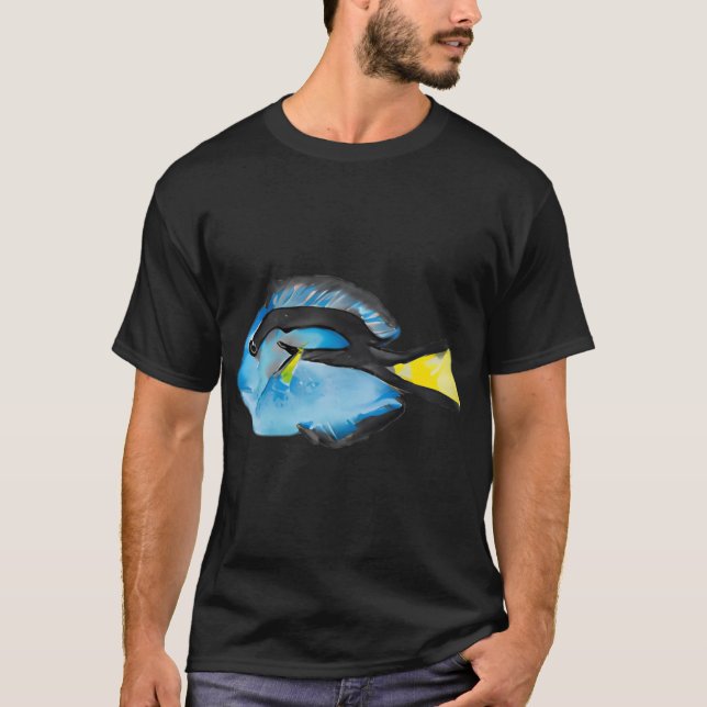 T-shirt Poisson chirurgien bleu (Devant)