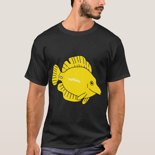 T-shirt poisson chirurgien jaune (Devant)