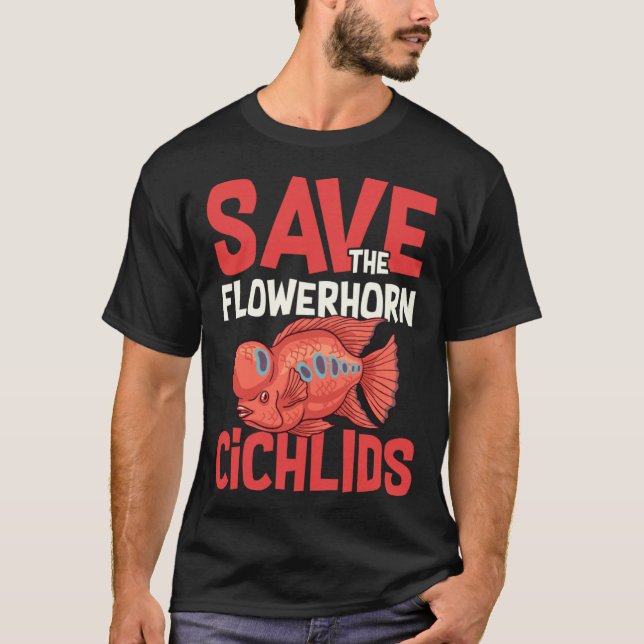 T-shirt Poisson Cichlid Aquarium Poisson Flowerhorn Propri (Devant)