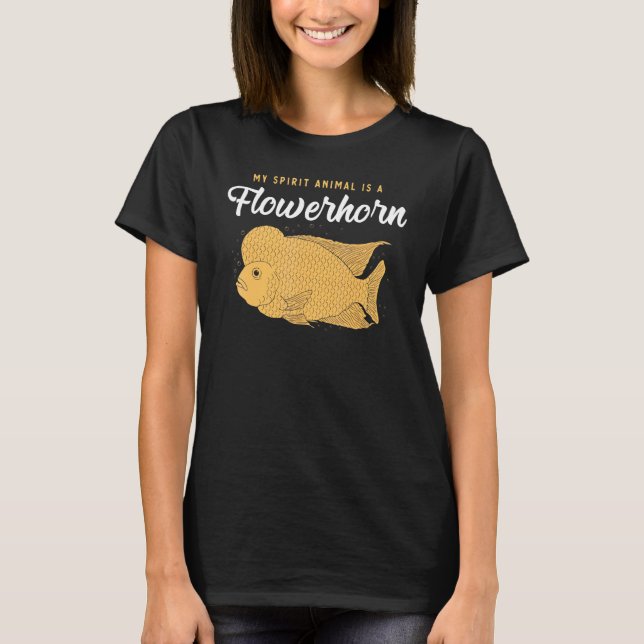 T-shirt Poisson Cichlidé Esprit Animal Flowerhorn (Devant)