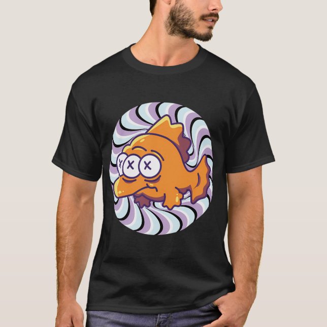 T-shirt poisson cinétique à trois yeux (Devant)