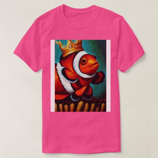 T-shirt Poisson clown à couronne (Design devant)