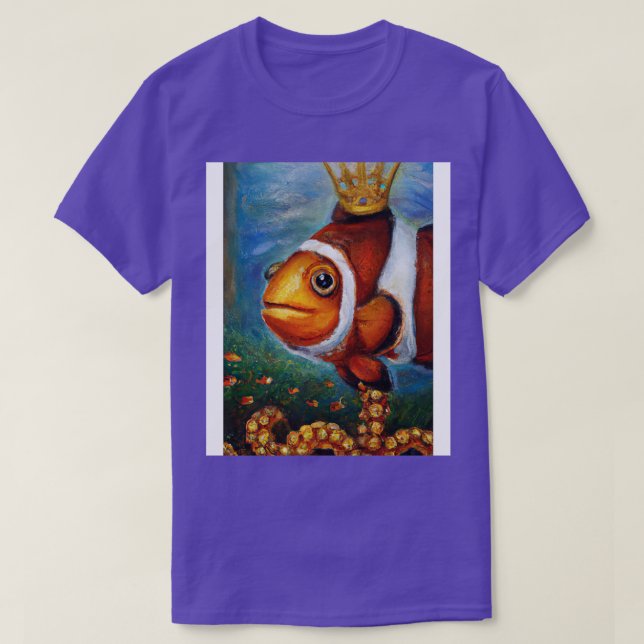 T-shirt Poisson clown à couronne 3 (Design devant)