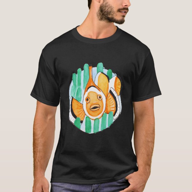 T-shirt Poisson-clown aquarelle (Devant)