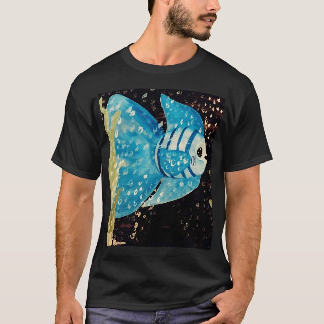 T-shirt Poisson clown bleu (Devant)