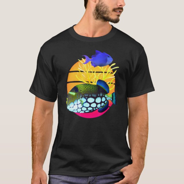T-shirt Poisson Clown Déclencheur Niger Déclencheur Aggres (Devant)