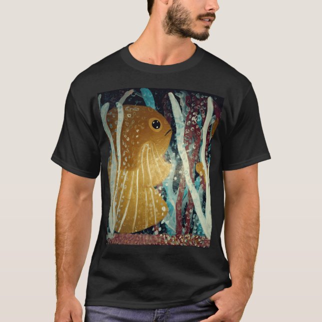T-shirt Poisson clown doré (Devant)