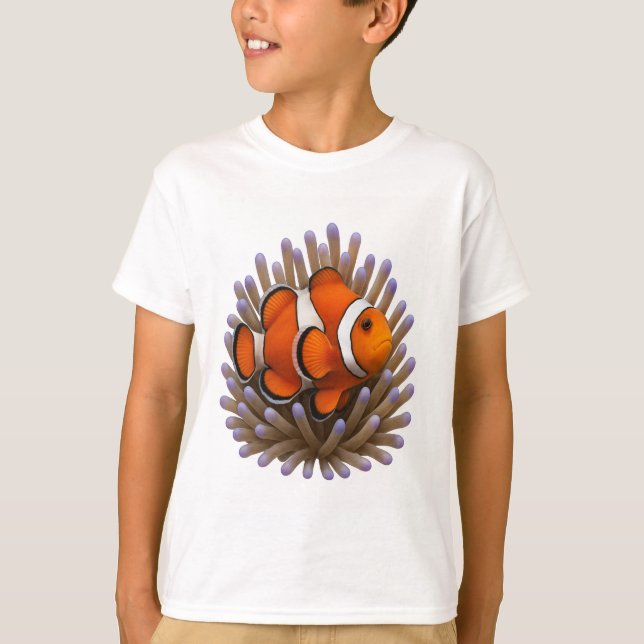 T-shirt Poisson clown et corail cosy (Devant)