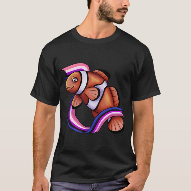 T-shirt Poisson-clown genderfluid (Devant)