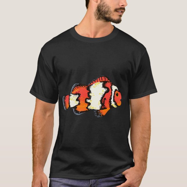 T-shirt Poisson clown orange (Devant)
