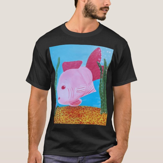 T-shirt Poisson clown rose (Devant)
