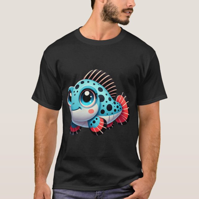 T-shirt Poisson coelacanthe adorable (Devant)