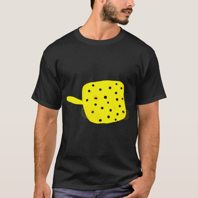 T-shirt Poisson-coffre jaune (Devant)