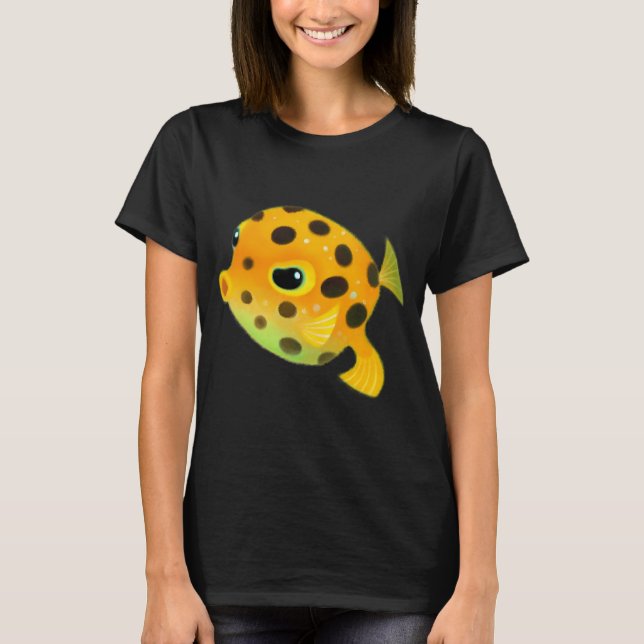 T-shirt Poisson coffre jaune (Devant)
