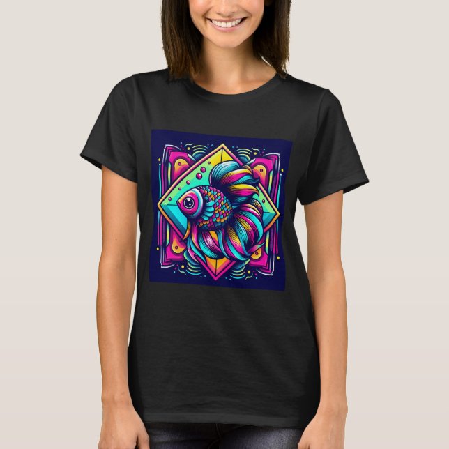 T-shirt Poisson coloré (Devant)