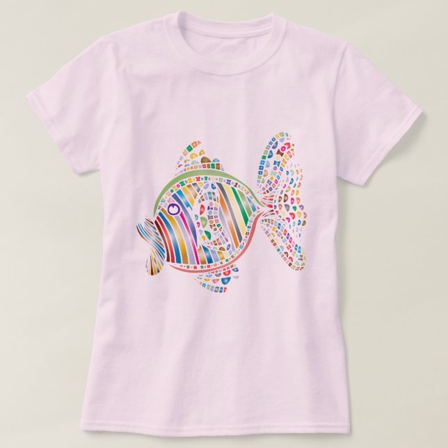 T-shirt poisson coloré (Design devant)