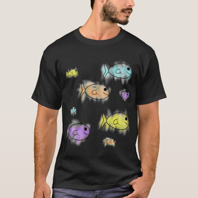 T-shirt Poisson coloré (Devant)
