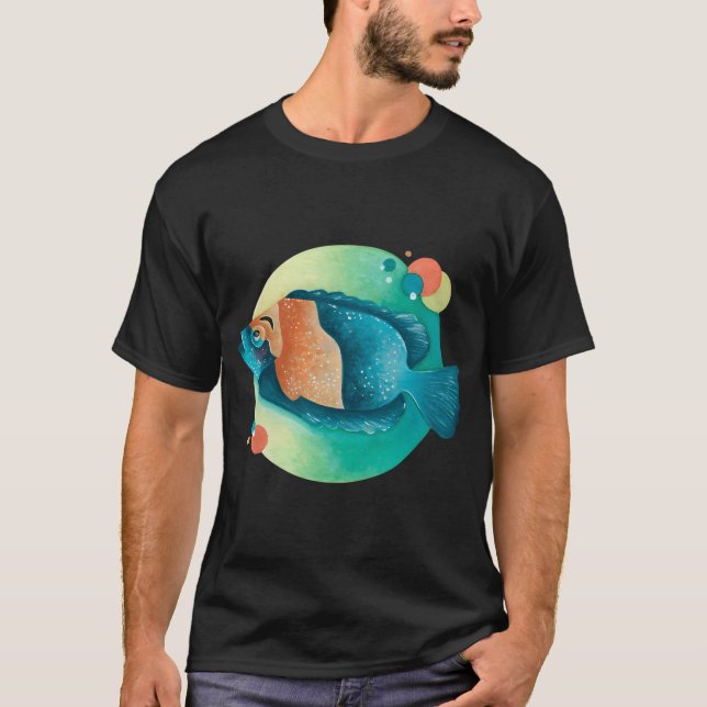T-shirt Poisson coloré (Devant)