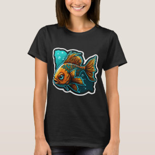 T-shirt Poisson Coloré Fougueux