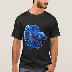 T-shirt Poisson combattant bleu