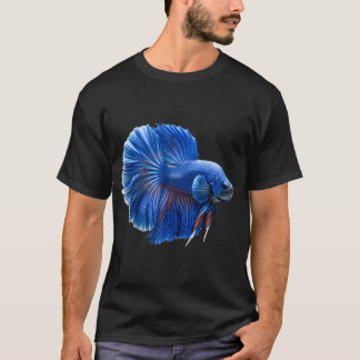 T-shirt Poisson combattant bleu