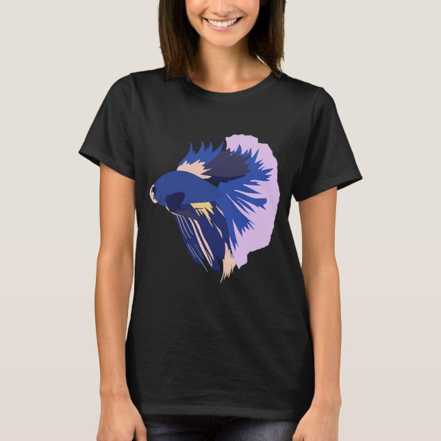 T-shirt Poisson combattant bleu (Devant)