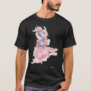 T-shirt Poisson combattant coloré effet aquarelle avec tex