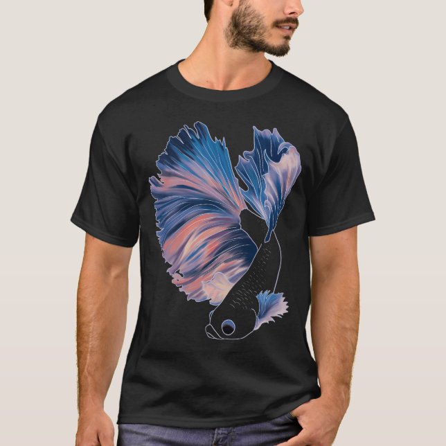 T-shirt Poisson combattant crépuscule (Devant)