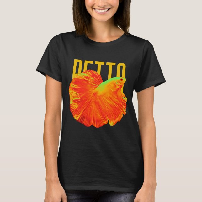 T-shirt Poisson combattant doré (Devant)