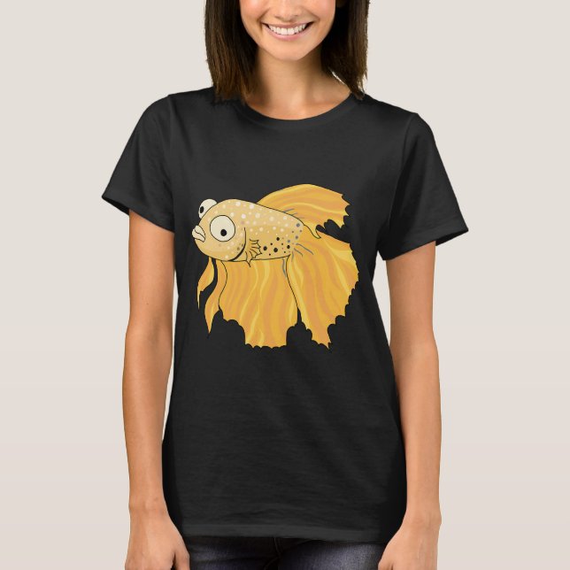 T-shirt Poisson combattant jaune (Devant)