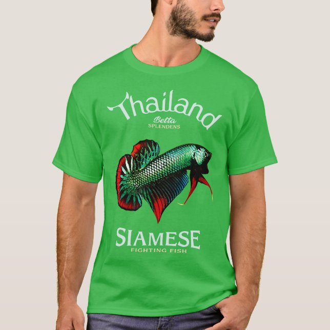 T-shirt Poisson combattant siamois (Devant)