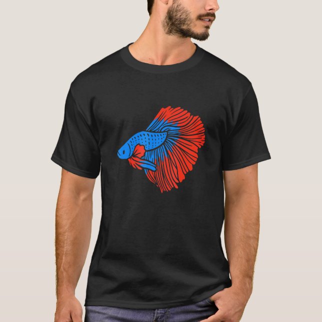 T-shirt Poisson combattant siamois Betta (Devant)