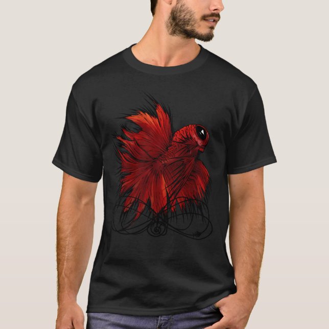 T-shirt Poisson combattant zombie (Devant)