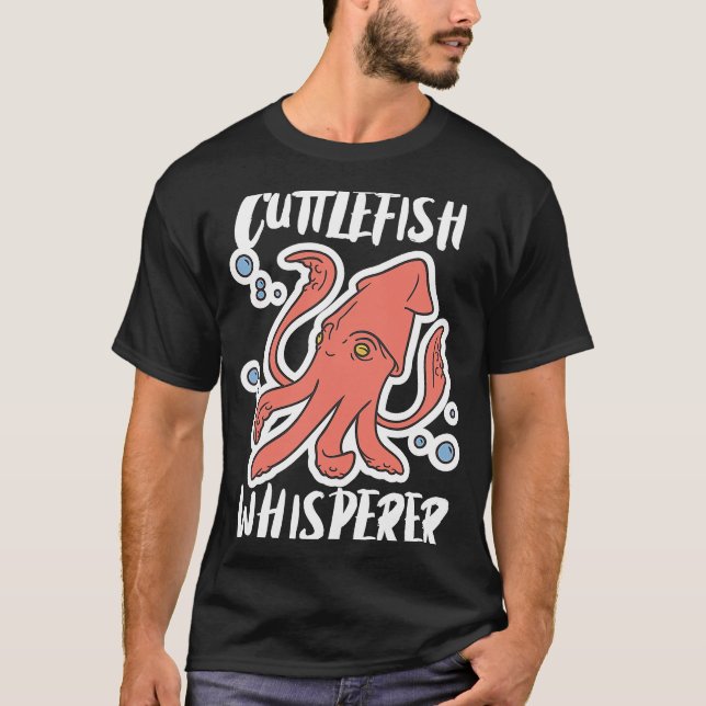 T-shirt Poisson couteux à gros calmar (Devant)