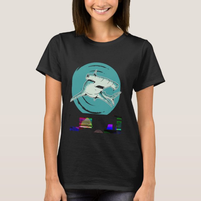 T-shirt Poisson Créature Marine Ciseaux Marteau Tête De Po (Devant)