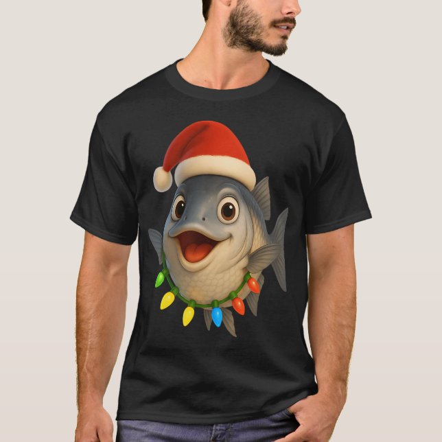 T-shirt Poisson-Dame de Noël (Devant)