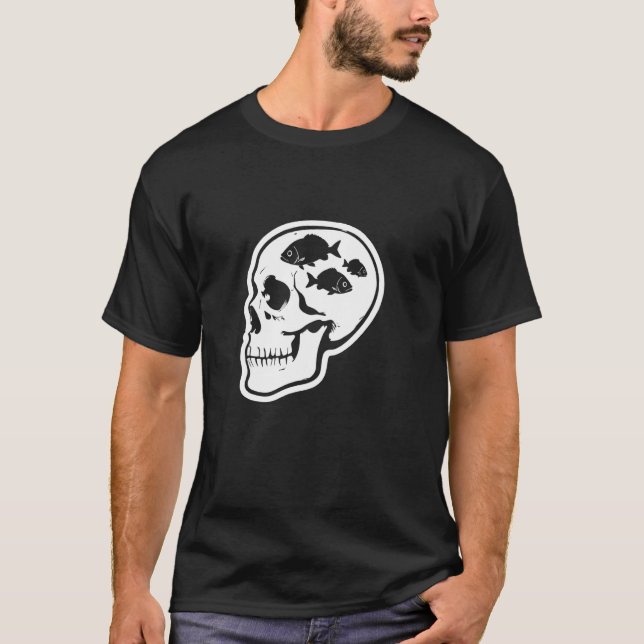 T-shirt Poisson dans la tête, Sweat à capuche de p (Devant)
