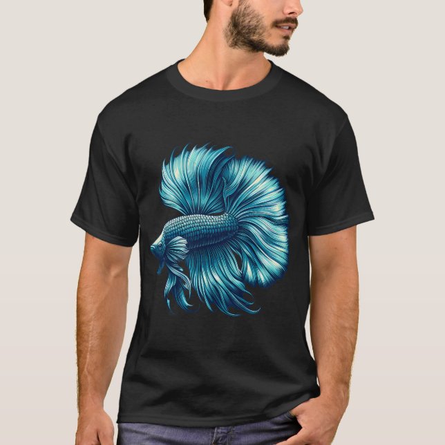 T-shirt Poisson Dans Sac (Devant)