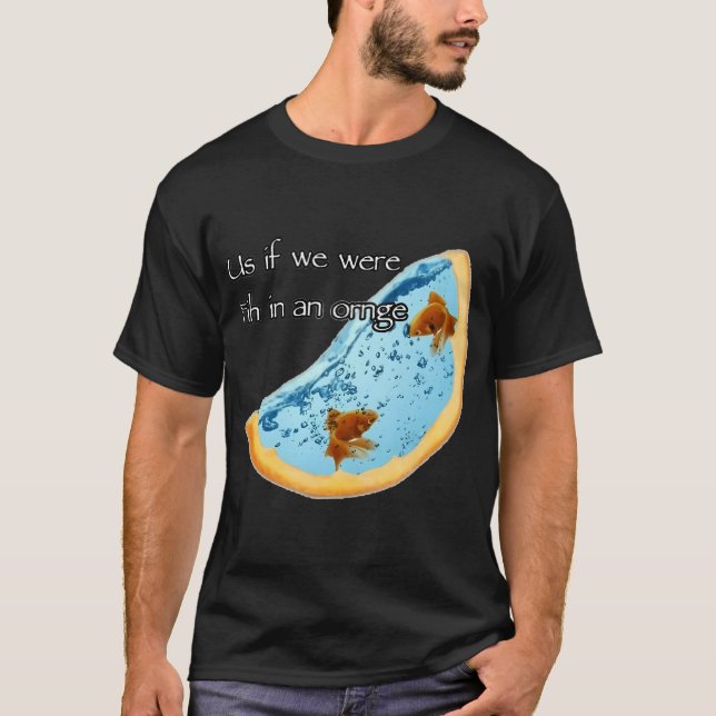 T-shirt Poisson dans une orange (Devant)