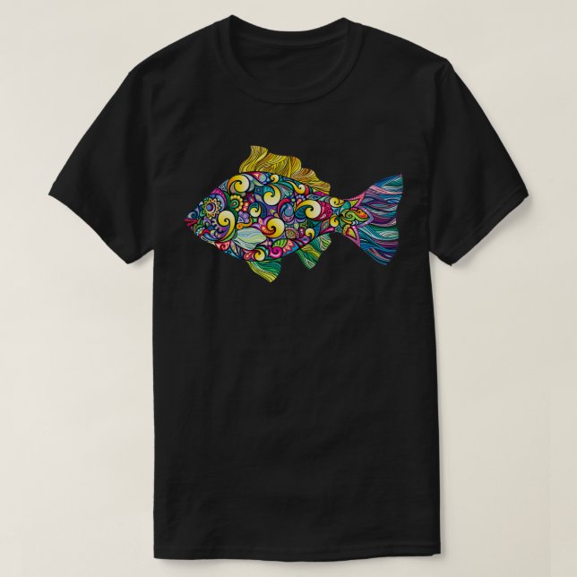 T-shirt Poisson d'art contemporain (Design devant)
