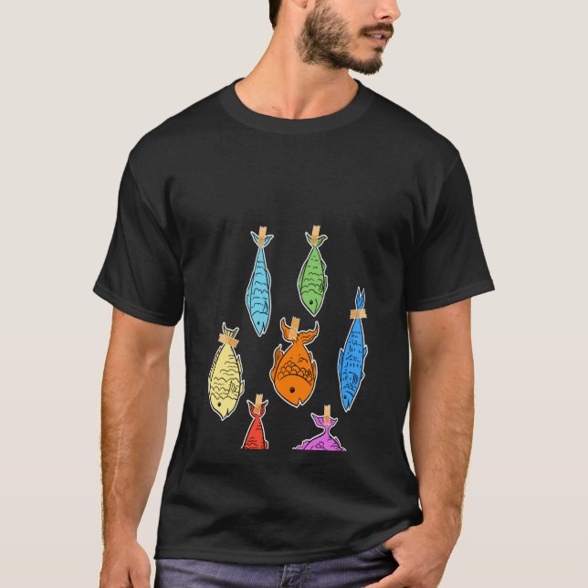 T-shirt Poisson D'avril Fish On the back canulars (Devant)