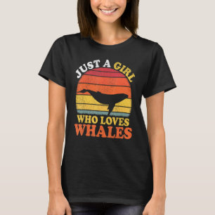 T-shirt Poisson De Baleine Vintage Juste Une Fille Qui Aim