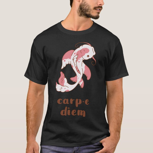 T-shirt poisson de carp-e diem jeu de mots (Devant)
