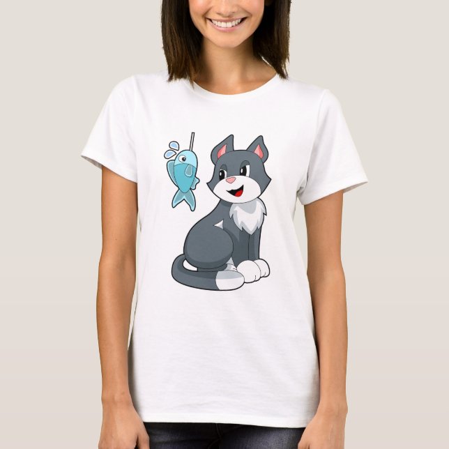 T-shirt Poisson de chat (Devant)