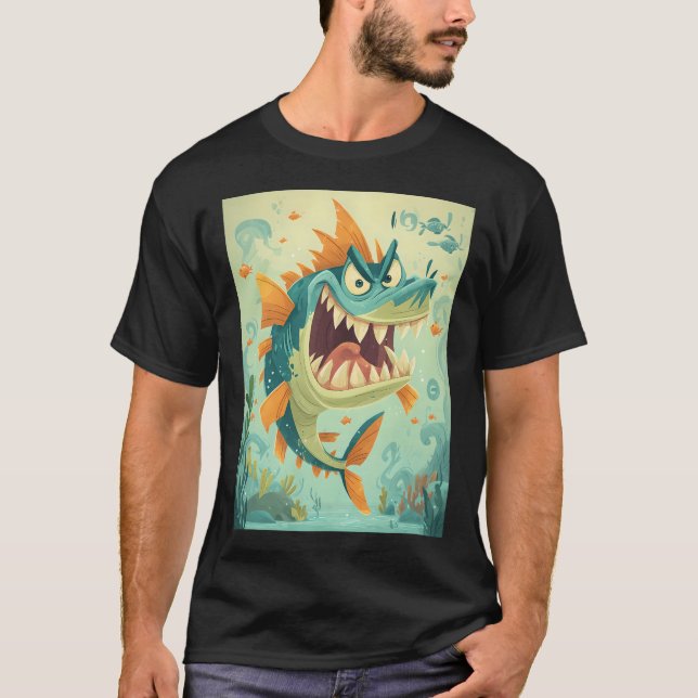 T-shirt poisson de dessin animé (Devant)