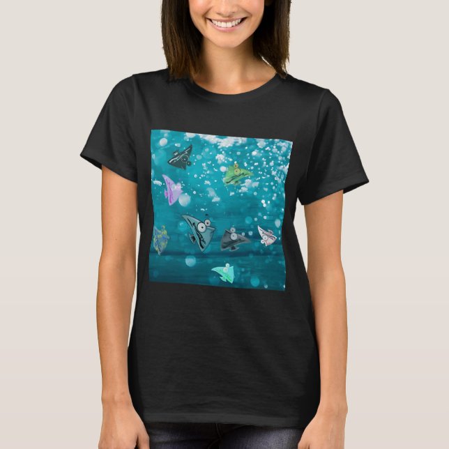T-shirt Poisson de dessin animé (Devant)