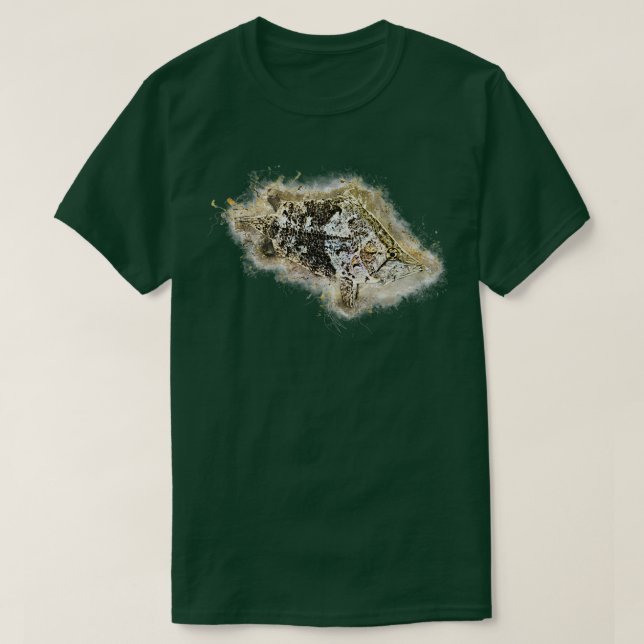 T-shirt Poisson de la feuille Monocirrhus polyacanthus (Design devant)